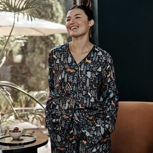 NEW! Summersalt X Rifle Paper Cloud 9 Pajama Set S Menagerie Print Valentines